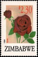 (№1994-531) Марка Зимбабве 1994 год "Роза", Гашеная