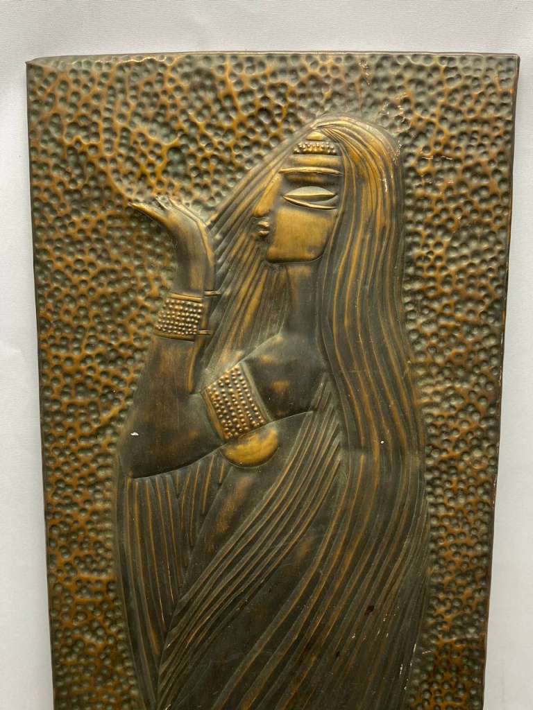 Картина панно чеканка СССР 76*20 см