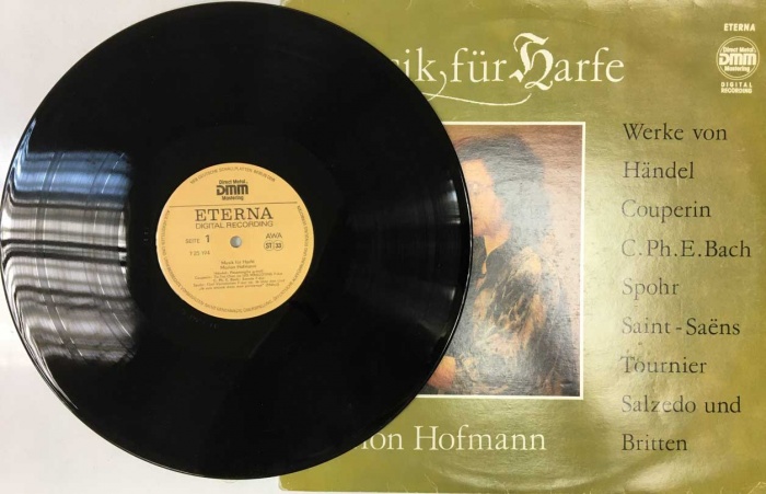 Пластинка виниловая , Musik fur Harfe ETERNA 300 мм. (Сост. на фото)
