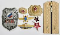 Набор значков знаков (8 шт.) СССР "Военная атрибутика" На булавке 
