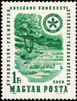 (1964-056) Марка Венгрия "Водопад и лес"    Конгресс лесного союза II Θ