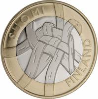 (011) Монета Финляндия 2011 год 5 евро "Карелия" 2. Диаметр 27,25 мм Биметалл  UNC
