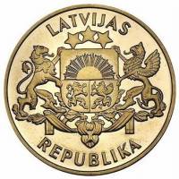 () Монета Латвия 1993 год 100  ""   Биметалл (Платина - Золото)  UNC