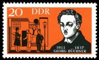 (1963-020) Марка Германия (ГДР) "Георг Бюхнер"    Художники III O