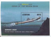 (№1999-159) Блок марок Лесото 1999 год "Немецкий Uboat", Гашеный