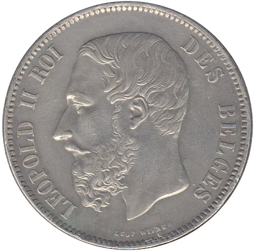 () Монета Бельгия 1872 год   &quot;&quot;     XF