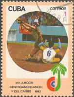 (1982-058) Марка Куба "Бейсбол"    Центральноамериканские и Карибские игры III O
