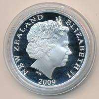 (№2009km327) Монета Новая Зеландия 2009 год 1 Dollar (Гигантский Новозеландский Кузнечик)