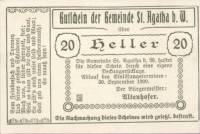 (№1920) Банкнота Австрия 1920 год "20 Heller"