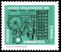 (1964-010) Марка Германия (ГДР) "Электротехника"    Ярмарка, Лейпциг III O