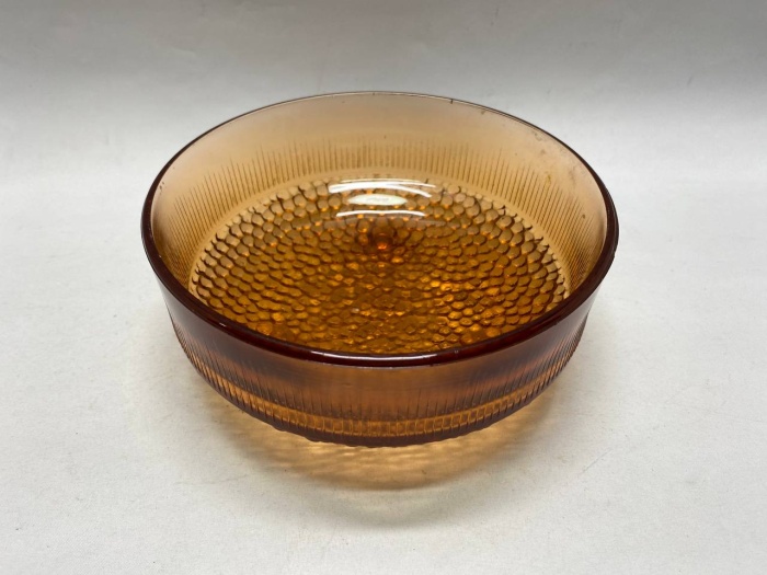 Салатник цветное стекло на ножках СССР