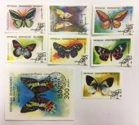 Набор из 7 марок + 1 блока, Мадагаскар, Гашёные, III Θ (сост. на фото) 