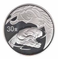 (2009) Монетовидный жетон Китай 2009 год 30 юаней "Год быка" Серебрение Медь-Никель  PROOF