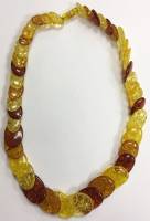 Бусы-колье "Жара", янтарь-имитация (сост. на фото)