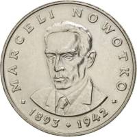 (1974 MW) Монета Польша 1974 год 20 злотых "Марцелий Новотко"  Медь-Никель  VF