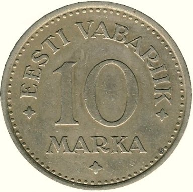 (1925) Монета Эстония 1925 год 10 марок   Медь-Никель  VF