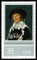 (1980-076) Марка Германия (ГДР) "Юноша в черном"    Франс Халс, 400 лет III Θ
