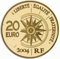 (№2004km1383) Монета Франция 2004 год 20 Euro (Путешествия - Желтый Круиз)
