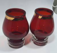 Подсвечник цветное стекло 2 шт (сост. на фото)
