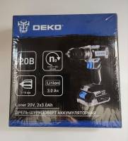 Дрель-шуруповерт аккумуляторная Deco Loner 20V 2х3,0Ah новая в упаковке