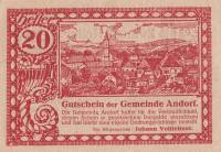 (№1920) Банкнота Австрия 1920 год "20 Heller"