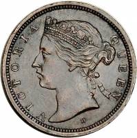 (№1872km8) Монета Стрейтс Сетлментс 1872 год frac12; Cent