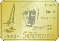 (№2010km1710) Монета Франция 2010 год 500 Euro (Пабло Пикассо)