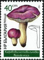 (1987-010) Марка Болгария "Сыроежка "   Грибы III Θ