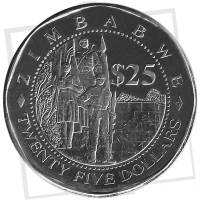 2003 Монета Зимбабве 25 долларов  Медь-Никель  UNC