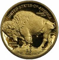 (2008w) Монета США 2008 год 10 долларов   Буффало  AU