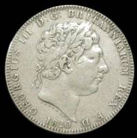 () Монета Великобритания 1818 год 1 крона ""  Биметалл (Серебро - Ниобиум)  UNC