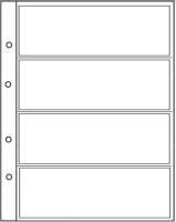 Листы для бон КЛБ-4 на 4 боны, 10шт. Россия, #2025004