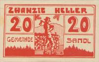 (№1920) Банкнота Австрия 1920 год "20 Heller"