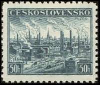 (1938-015) Марка Чехословакия "Пльзень "    Выставка почтовых марок, Пльзень II Θ