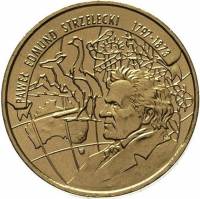 (014) Монета Польша 1997 год 2 злотых "П.Э. Стшелецкий"  Латунь  UNC