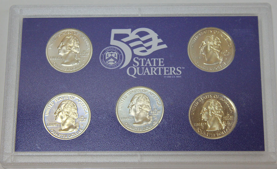 (2001s, 5 м., Штаты) Набор США 2001 год  Годовой набор  PROOF