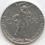 (№1939km25) Монета Ватикан 1939 год 50 Centesimi