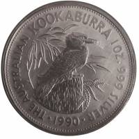 (,) Монета Австралия 1990 год 5 долларов   Биметалл (Серебро - Ниобиум)  UNC