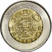 () Монета Португалия 1999 год 100 эскудо ""  Биметалл  UNC