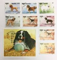 Набор из 8 марок + 1 блока, Камбоджа, Гашёные, III Θ (сост. на фото) 