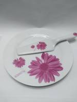 Тортовница с лопаткой форфор лопатка 27 см  торт-ца 27 см (сост на фото)