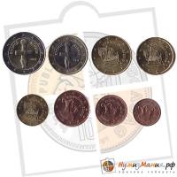(2012) Набор монет Евро Кипр 2012 год   UNC