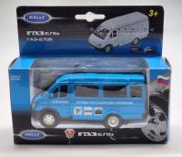 Модель автомобиля ГАЗель 2705 Аэропорт в коробке-блистере Welly