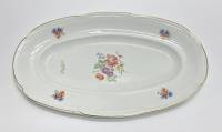 Селёдочница блюдо овальное, мейсенский букет, ЗИК Конаково, СССР