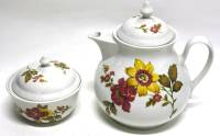 Набор, чайник Bohemia и сахарница,  2 предмета, фарфор, СССР  (сост. отл.)