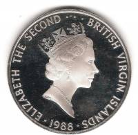 () Монета Британские Виргинские острова 1988 год 25  ""    AU