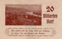 (№1923) Банкнота Германия 1923 год "20,000,000,000 Mark"