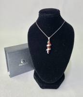 Подвеска на цепочке серебро 925 пр 5 гр цирконий Preciosa Чехия в подарочной коробке