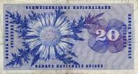 (№1976P-46w.1) Банкнота Швейцария 1976 год "20 Franken/Francs/Franchi" (Подписи: Brenno Galli  Leutw