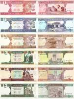 2002-2012 6 бон 1 2 5 10 20 50 афгани Набор банкнот Афганистан    UNC